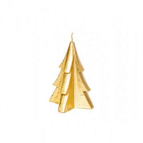Kerze TANNENBAUM gold 12 cm | Weihnachtskerze | HOME SOCIETY
