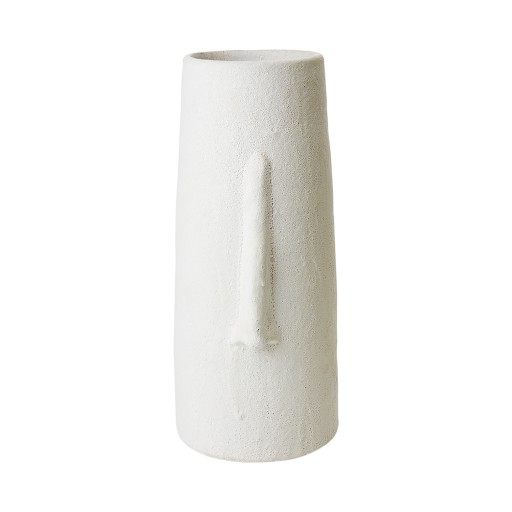 Affari Vase MARGARETHA weiß 39 cm | Dekovase Skulptur Gesicht Terracotta - WOHNACCESSOIRES | www.luiseundfritz.de