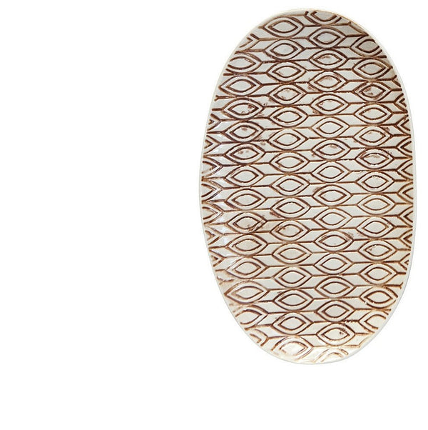 Bloomingville Teller oval VIOLA 20 cm | Gatherings Keramik creme. -  | www.luiseundfritz.de