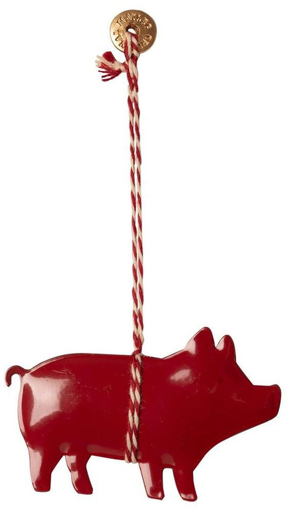 Maileg Schwein rot Metall PIG Baumschmuck 7,5x4,5 cm Glücksschwein Deko | xmas - DEKORATION | www.luiseundfritz.de