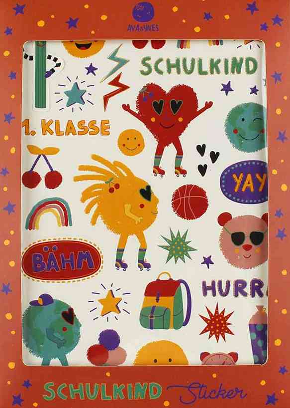 Klebesticker SUNNY and FRIENDS für dein Schulkind zur Einschulung | AVA & YVES