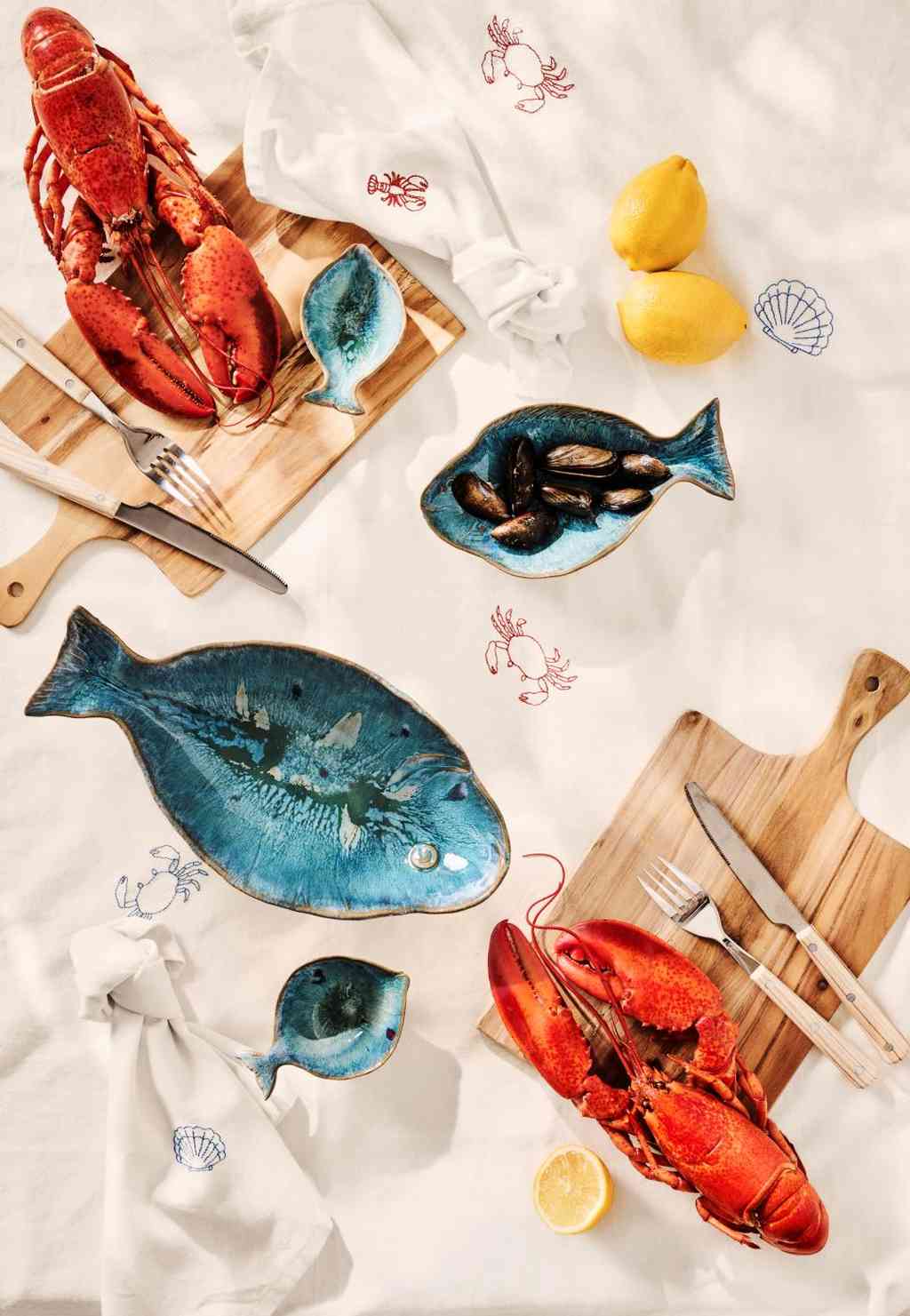 Schale FISCH medium Dessertschale ca. 15,5 cm Kollektion OCEAN Steingut IB LAURSEN erhältlich bei www.luiseundfritz.de