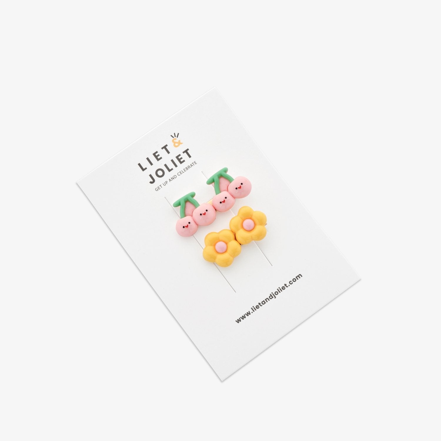 Haarspangen-2er-Set KIRSCHEN + BLUMEN Haar-Clips