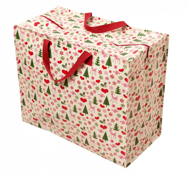 Riesentasche XXL 50'S CHRISTMAS Jumbo Bag 58x28x48 cm Aufbewahrung | Recyclingmaterial