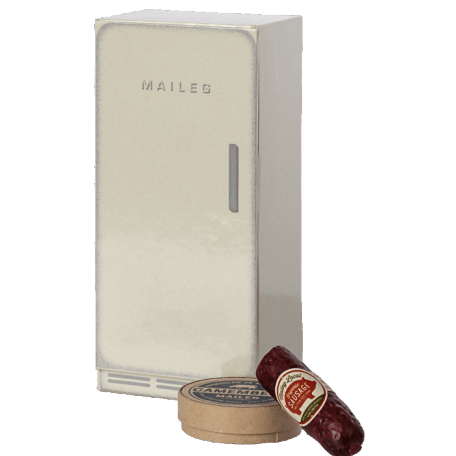 Maileg - Maileg Kühlschrank für Maus COOLER mit Salami und Käse | Puppenmöbel | www.luiseundfritz.de