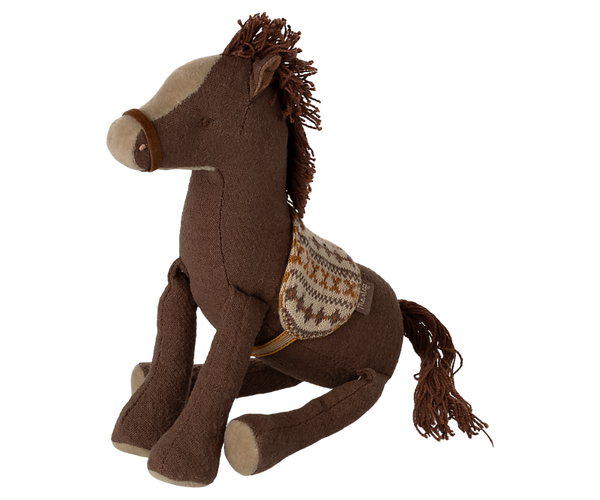 Maileg PONY mit Sattel Stofftier Schmusetier Pferd ca. 17 cm erhältlich bei www.luiseundfritz.de