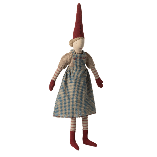 Maileg Wichtel Gr. 3 Pixy Mädchen ca. 49 cm ☆ Stoffpuppe Winterdeko Nisse