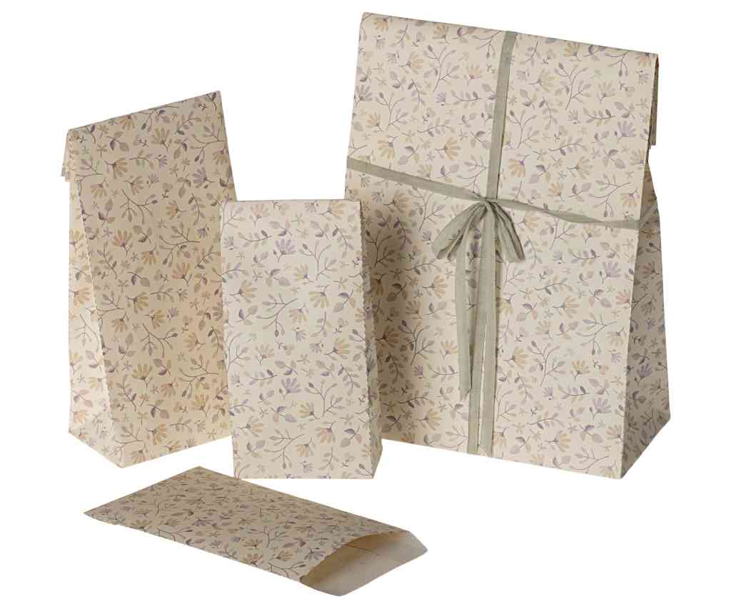 Maileg Geschenktüten SET 10x MERLE HEATHER Papierbeutel 10x15,5 cm Flachbeutel