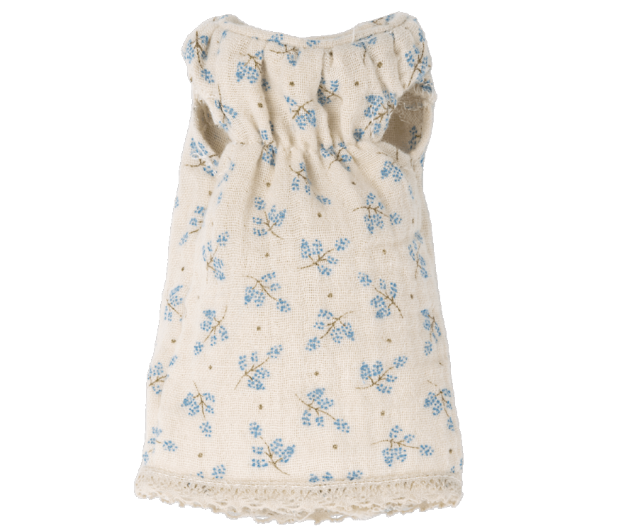 Maileg Hasenkleid BLUE FLOWER Puppenkleidung für Maileghase oder Bunny Größe 1