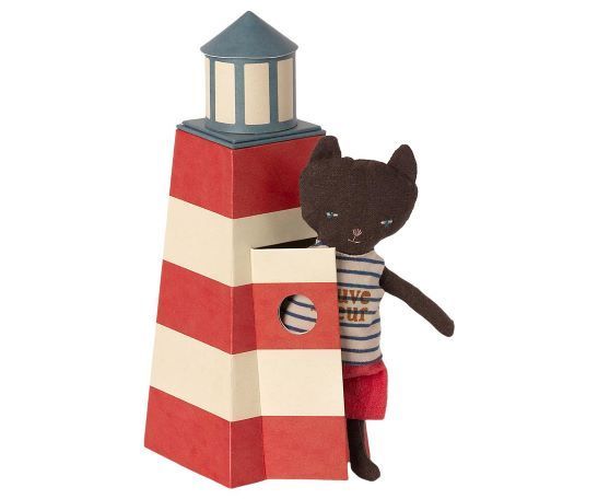 Maileg Bademeister mit Leuchtturm + Rettungsring | SAUVETEUR TOWER + CAT | Maileg Beach - SPIELZEUG | www.luiseundfritz.de