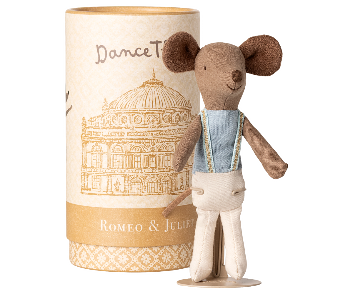 Maileg Balletttänzer Maus ROMEO inkl. Ständer und Box Ballettmaus großer Bruder