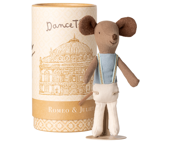 Maileg Balletttänzer Maus ROMEO inkl. Ständer und Box Ballettmaus großer Bruder