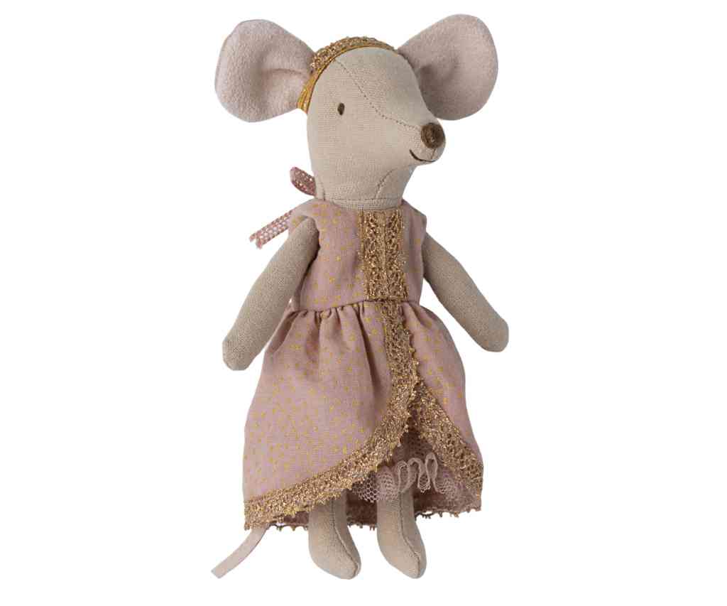 Maileg Maus PRINZESSIN auf der Erbse im Schloss mit Matratzen und rosa Kleid erhältlich bei www.luiseundfritz.de