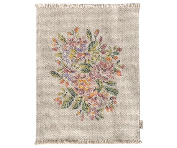Maileg Teppich BLUMEN large 21x15,5 cm Puppenhausteppich