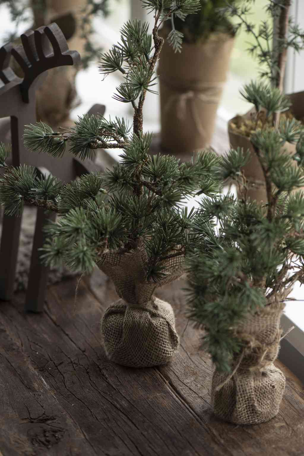 Ib Laursen ZEDER BAUM ca. 30-35 cm Weihnachtsbaum Kunstpflanze im Jutesack erhältlich bei www.luiseundfritz.de