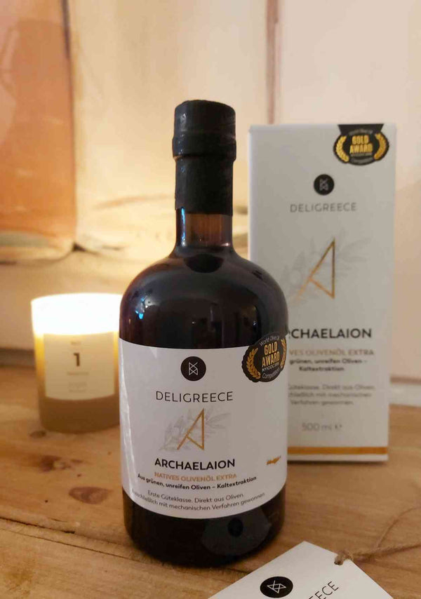 Olivenöl ARCHAELAION 500 ml extra nativ aus unreifen Oliven | ausgezeichnet als eines der besten Olivenöle der Welt | DELIGREECE - | www.luiseundfritz.de