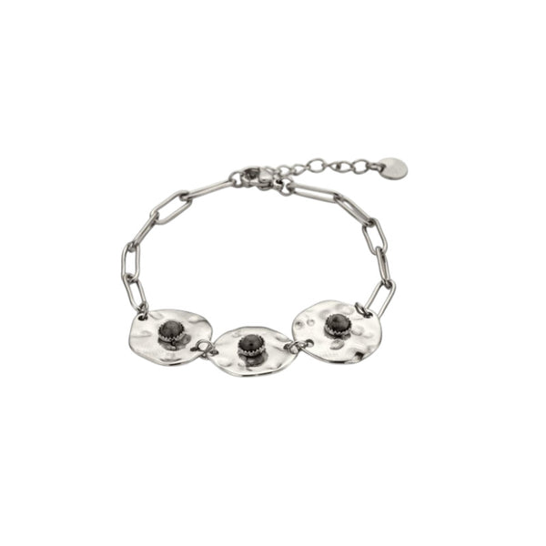 Armband YRSA Kette mit Scheiben und Natursteinen erhältlich bei www.luiseundfritz.de