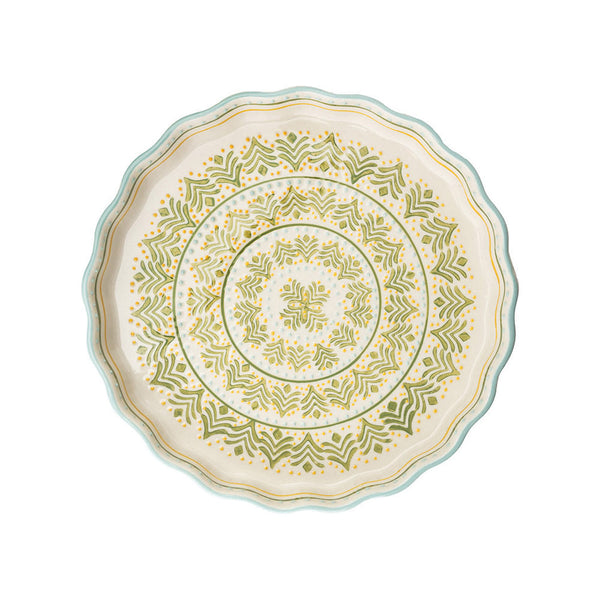 Backform Quicheform RETRO 27 cm creme grün Kuchenform Tarte erhältlich bei www.luiseundfritz.de