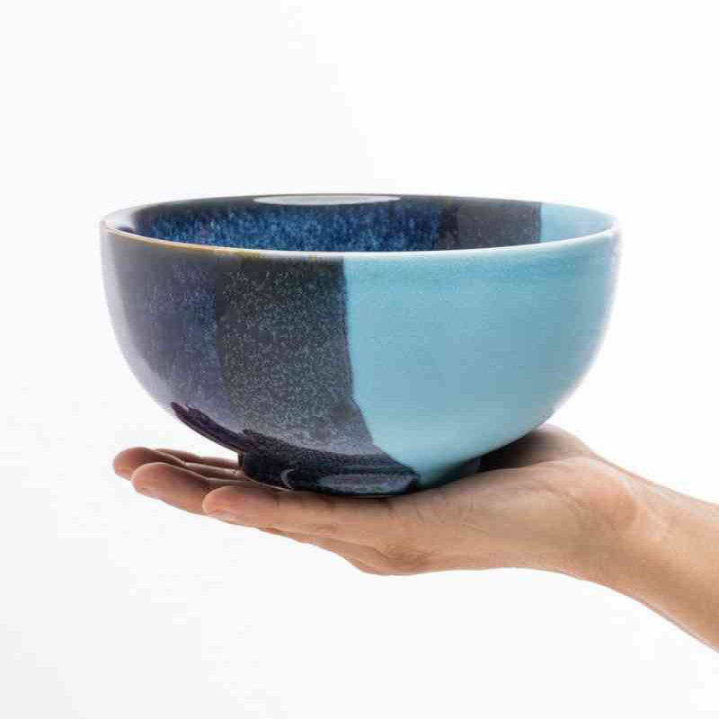 Schüssel INDUSTRIAL BOWL blau dunkelblau ca. 17,3 x 17,3 x 8,5 cm mit reaktiver Glasur, Steingut. Erhältlich bei www.luiseundfritz.de