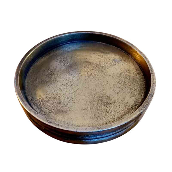 Dekoteller Kerzenteller 21x2,5 cm messing Untersetzer | Wittkemper erhältlich bei www.luiseundfritz.de