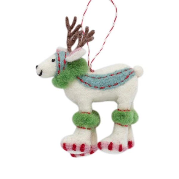 Filzanhänger MR. ELCH ☆ aus Lammwolle ca. 11,5x8,5 cm Dekoanhänger erhältlich bei www.luiseundfritz.de