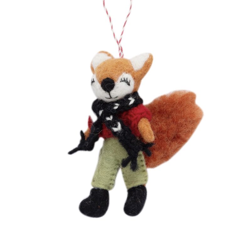 Filzanhänger MR. FUCHS  ☆ aus Lammwolle ca. 11,5 cm Dekoanhänger erhältlich bei www.luiseundfritz.de