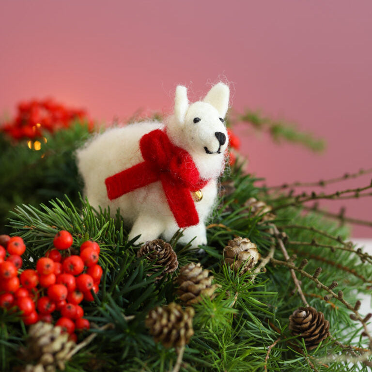 Filzfigur MS. SCHAF  ☆ aus Lammwolle ca. 11,5x8,5 cm Dekoanhänger erhältlich bei www.luiseundfritz.de