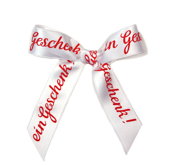Geschenkband EIN GESCHENK 4 Meter x 2,5 cm waschbar Statement-Schleifenband