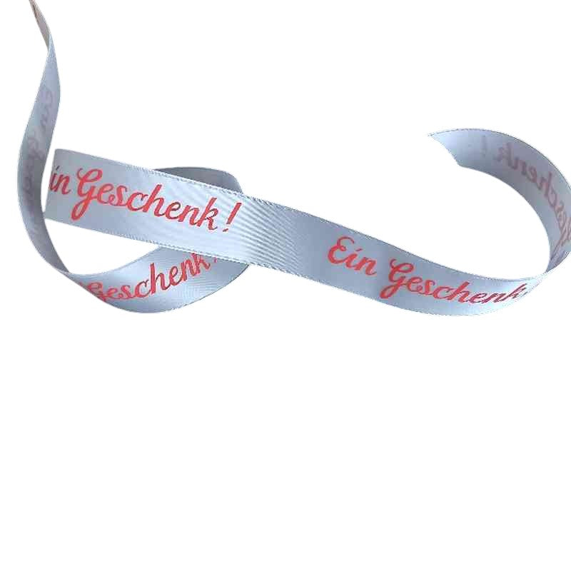 Geschenkband EIN GESCHENK 4 Meter x 2,5 cm waschbar Statement-Schleifenband erhältlich bei www.luiseundfritz.de