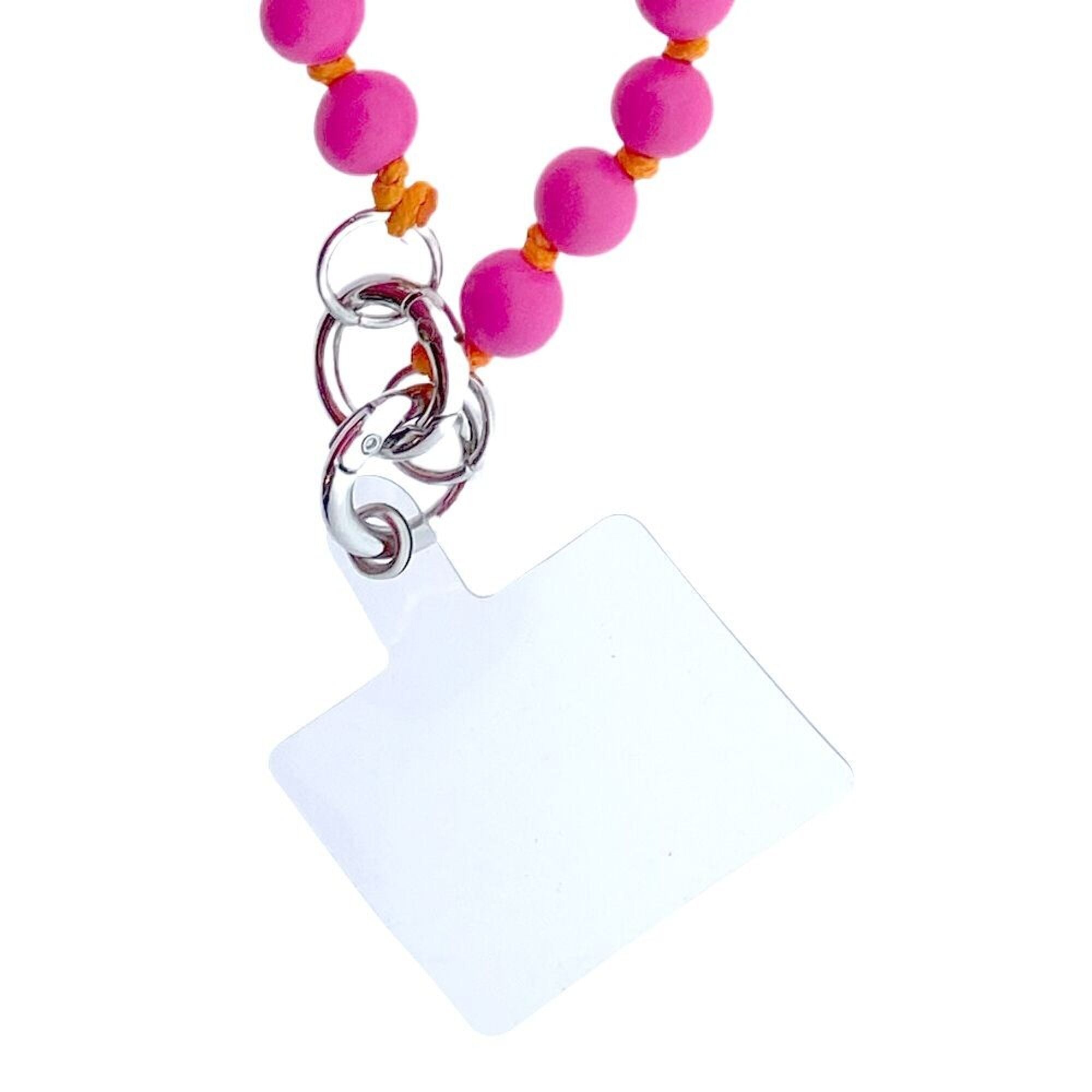 Handykette PERLEN PINK Umhängekette für Smartphone mit Karabiner und Hangtag erhältlich bei www.luiseundfritz.de