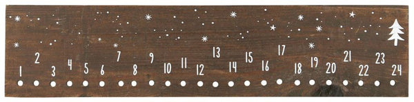 Ib Laursen ADVENTSKALENDER 52 cm | Holzbrett mit weißem Druck | Kollektion Stillenat - DEKORATION | www.luiseundfritz.de