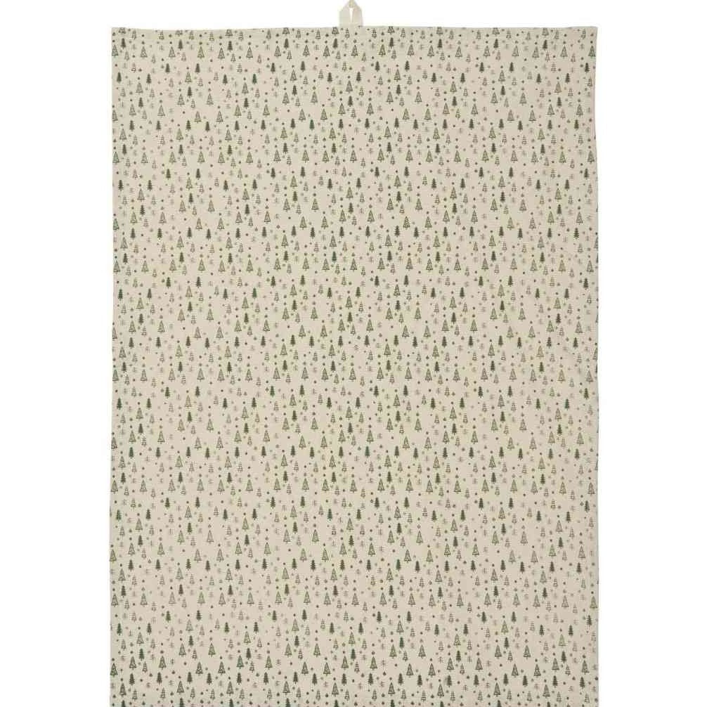 Geschirrtuch mit grünen TANNENBÄUMEN 50x70 cm Baumwolle Ib Laursen