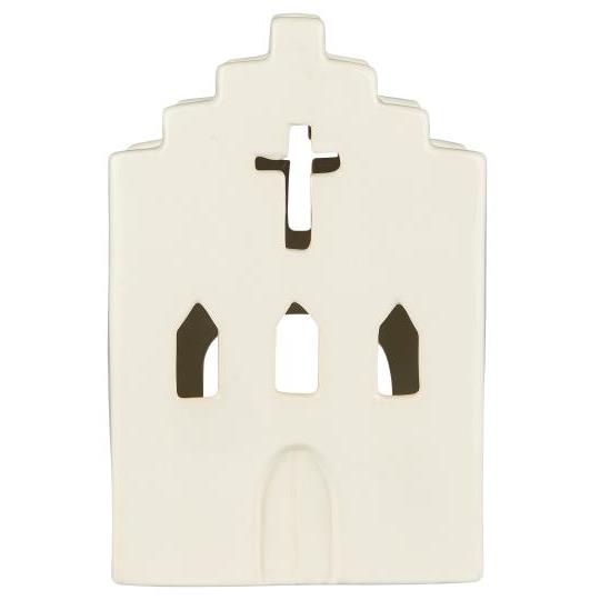 Windlicht KIRCHE Lichthaus weiß ca. 19x11x12,5 cm ☆ Kollektion Stillenat erhältlich bei www.luiseundfritz.de