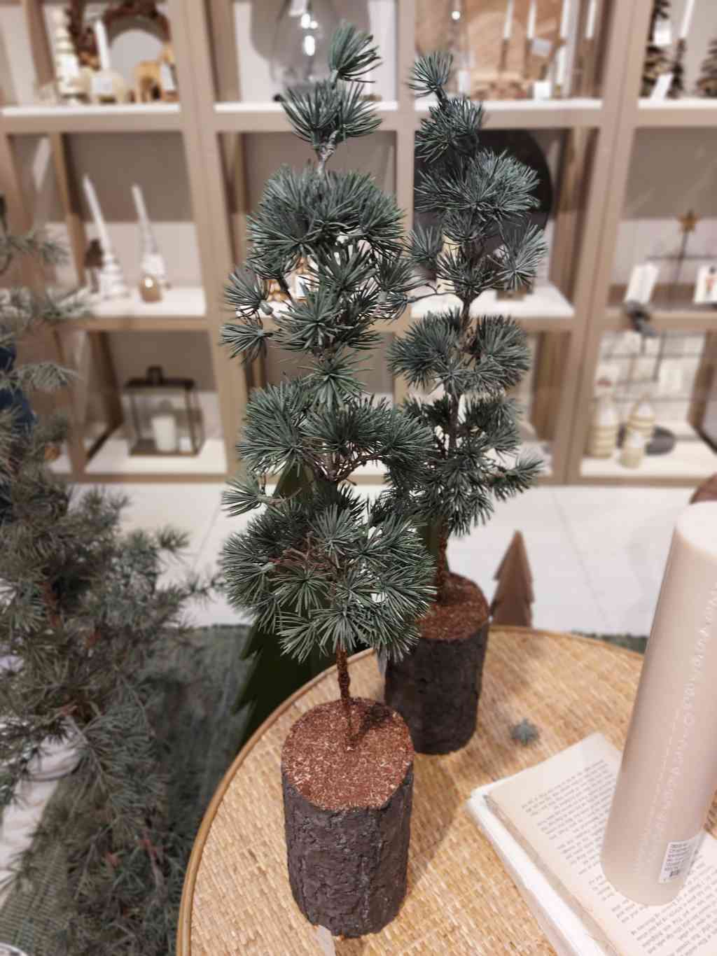 Bilder von der Messe Nordstil: ZEDERNBAUM auf Rindenfuß ☆ ca. 60 cm Weihnachtsbaum Kunstpflanze erhältlich bei www.luiseundfritz.de
