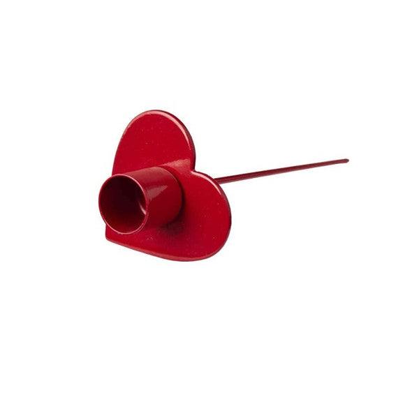 Kerzenhalter Spieß HERZ rot ca. 16,5x6,5 cm aus Metall Flaschenstecker Gesteckkerzenhalter erhältlich bei www.luiseundfritz.de