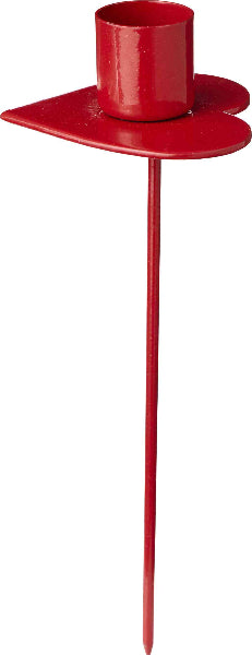 Kerzenhalter Spieß HERZ rot ca. 16,5x6,5 cm aus Metall Flaschenstecker Gesteckkerzenhalter erhältlich bei www.luiseundfritz.de