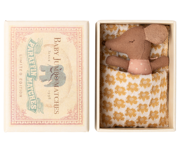 Maileg schläfrige BABYMAUS rose SLEEPY WAKEY Wendemaus in Box + Schlafsack