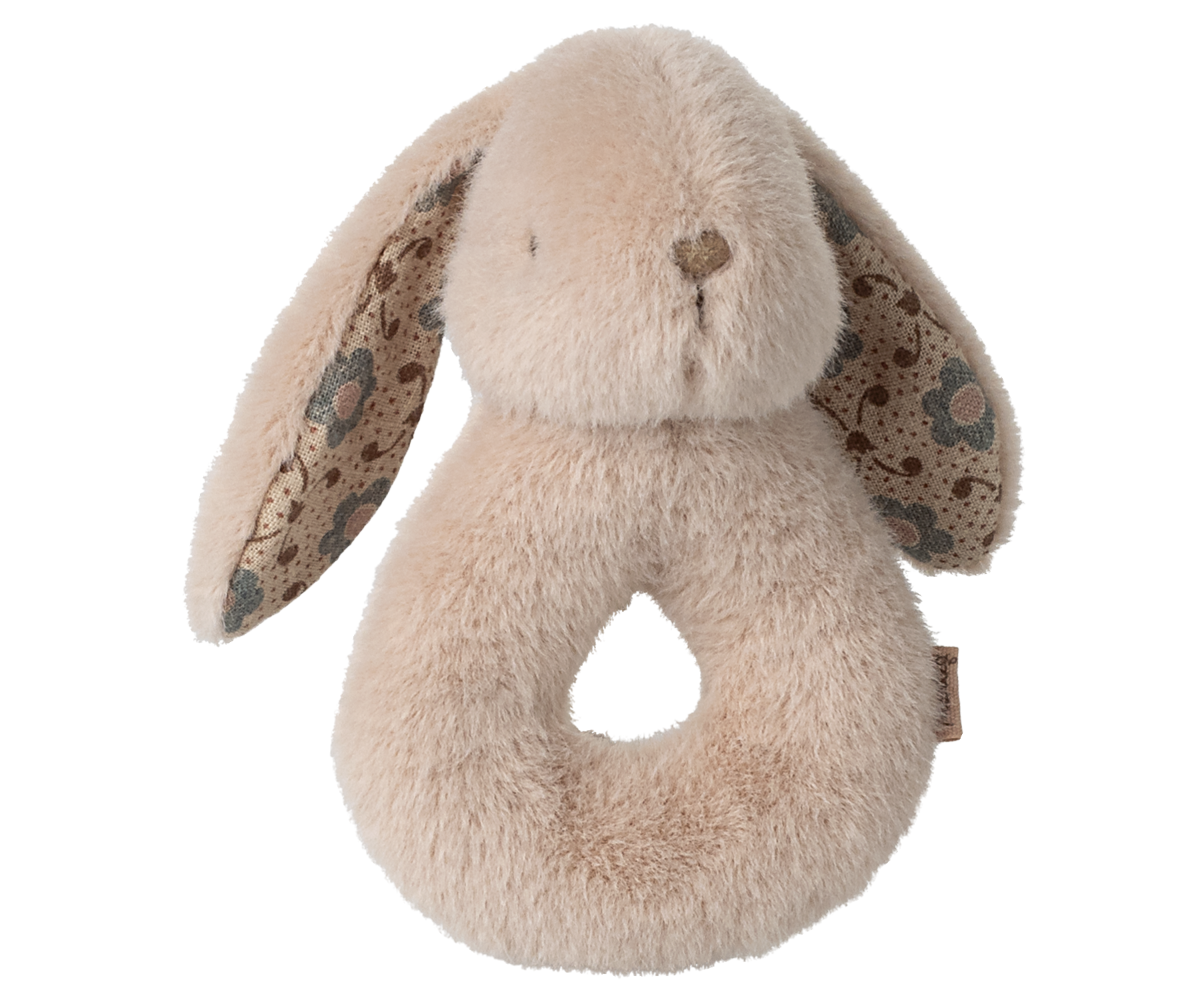 Maileg Rassel-Set BABYRASSEL Bunny und SCHMUSETUCH powder in Geschenkbox erhältlich bei www.luiseundfritz.de