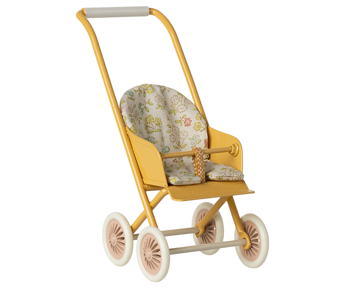 Maileg Kinderwagen gelb BUGGY für Babyhasen und Babyteddy