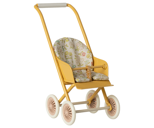 Maileg Kinderwagen gelb BUGGY für Babyhasen und Babyteddy