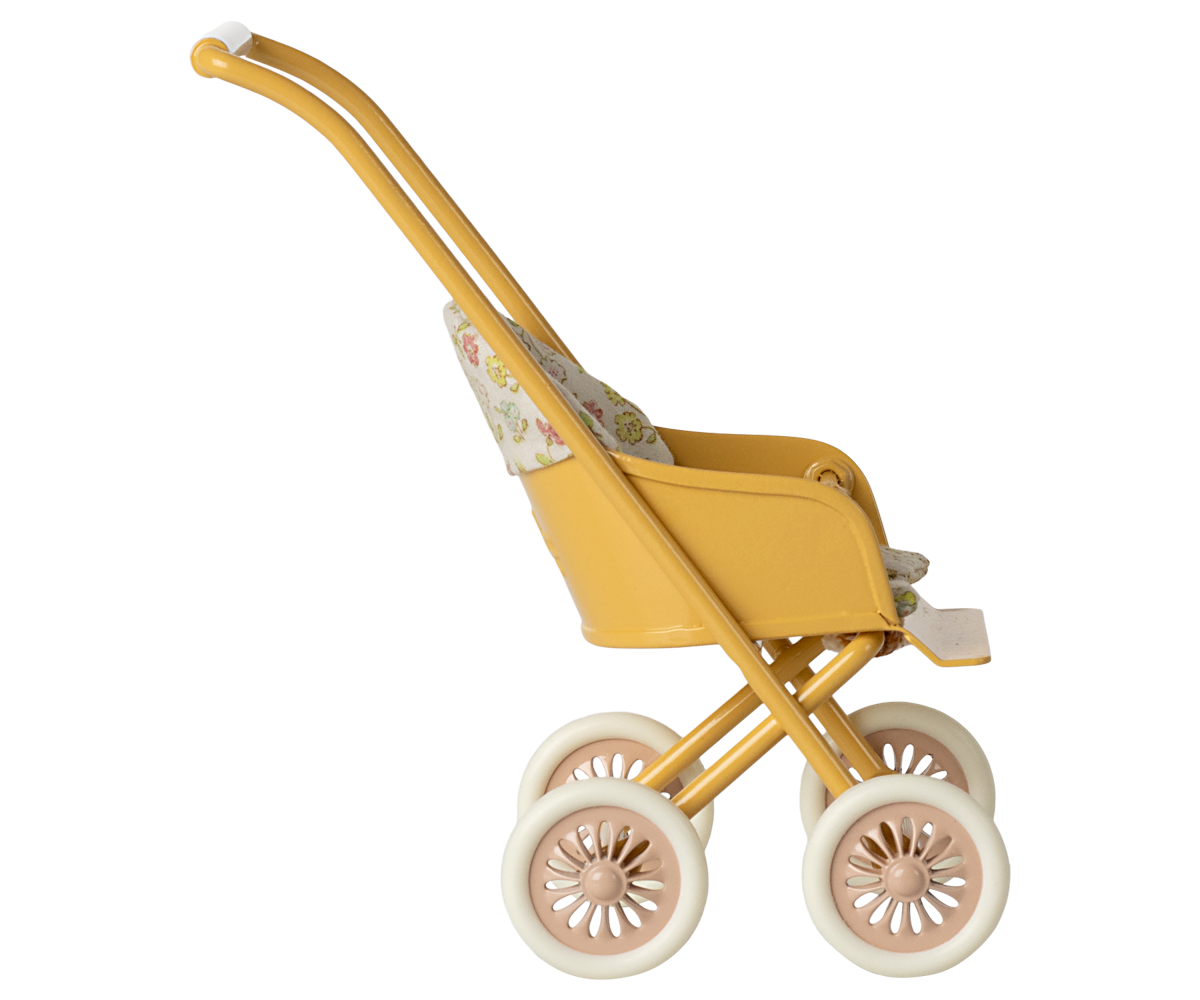 Maileg Kinderwagen gelb BUGGY für Babyhasen und Babyteddy