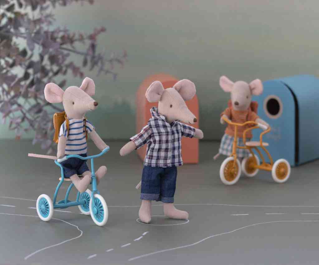 Maileg Maus-DREIRAD mintgrün ABRI à TRICYCLE aus Metall