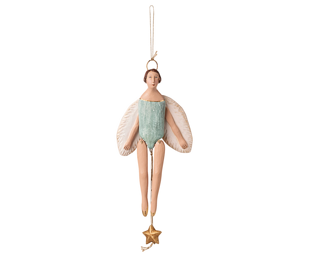 Maileg Engel Hampelmann mit Heiligenschein klein mint ☆ ca. 20,5 cm Advent Dekoration erhältlich bei www.luiseundfritz.de