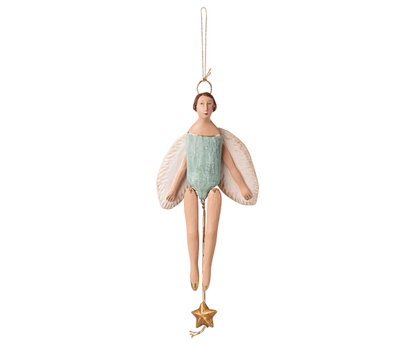 Maileg Engel Hampelmann mit Heiligenschein klein mint ☆ ca. 20,5 cm Advent Dekoration erhältlich bei www.luiseundfritz.de
