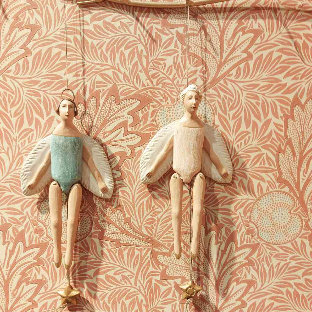 Maileg Engel Hampelmann mit Heiligenschein klein mint oder rosa ☆ ca. 20,5 cm Advent Dekoration beide erhältlich bei www.luiseundfritz.de