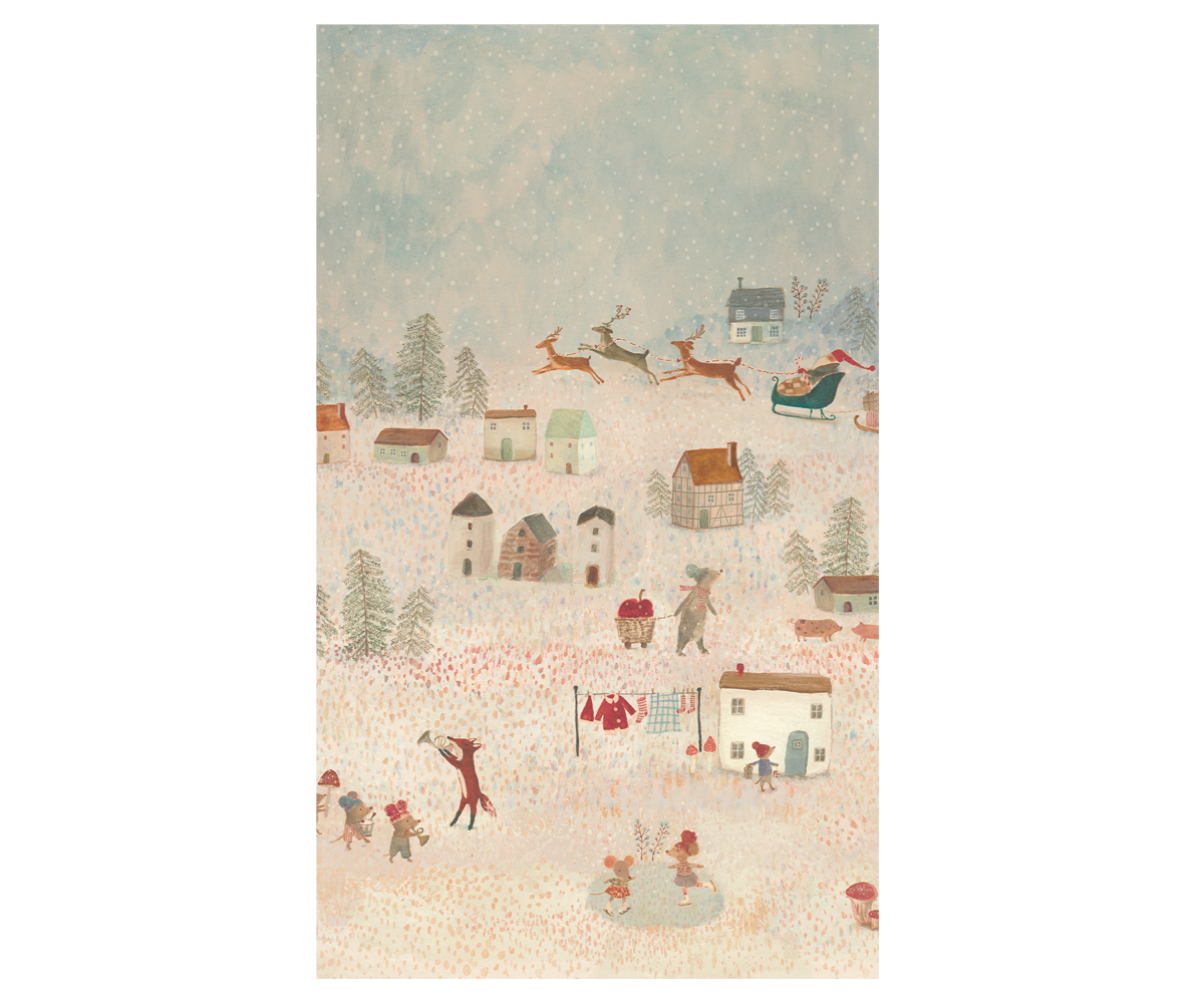 Maileg Geschenkpapier SANTA IS COMING Rolle 10 Meter x 55 cm Adventszeit