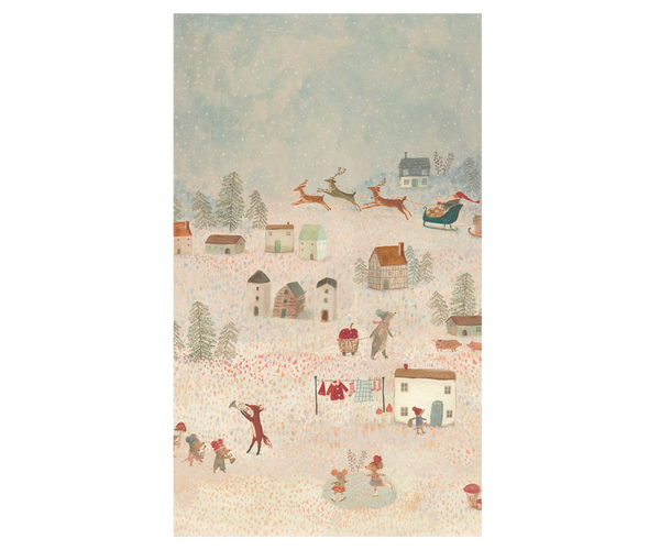 Maileg Geschenkpapier SANTA IS COMING Rolle 10 Meter x 55 cm Adventszeit