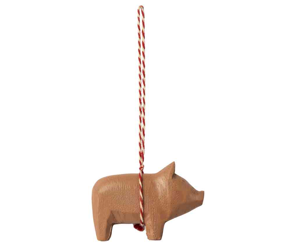 Maileg Schwein Anhänger altrosa HOLZ ORNAMENT Advent Glücksbringer – Luise  & Fritz