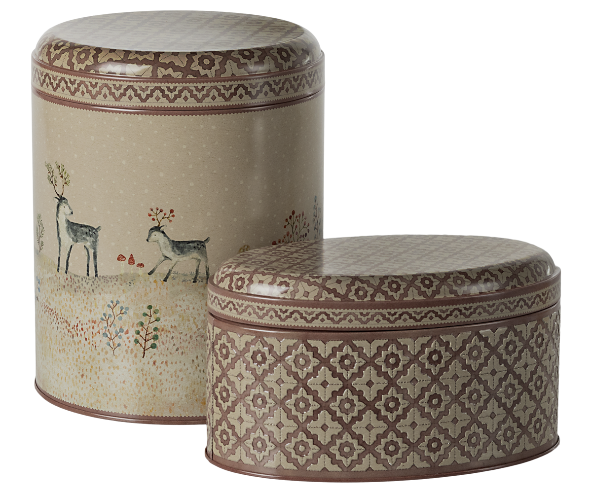 Maileg Keksdosen-Set WINTER WONDERLAND 20x16 / 19x12 cm Vorratsdosen erhältlich bei www.luiseundfritz.de