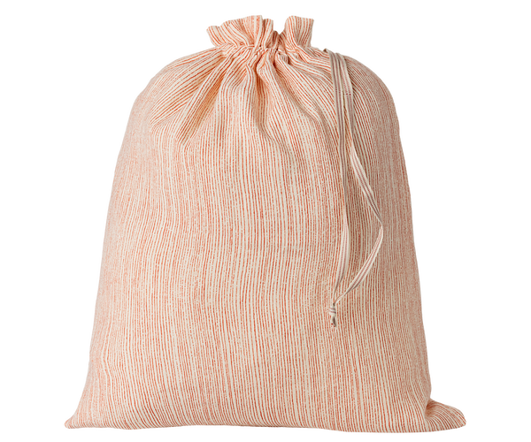 Maileg Leinenbeutel rote Streifen und Kordelzug ca. 37x30 cm Aufbewahrung Geschenkverpackung erhältlich bei www.luiseundfritz.de